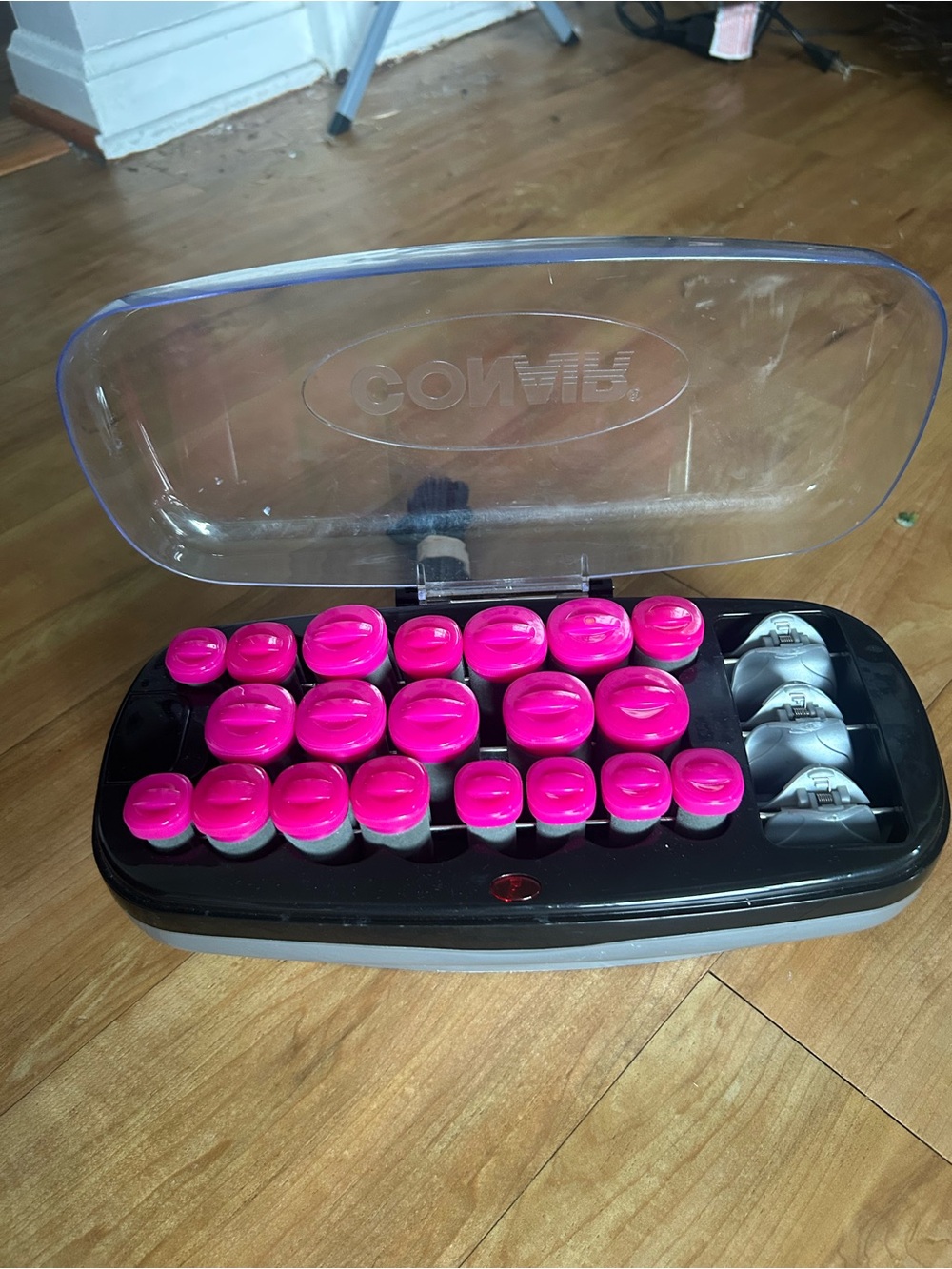 Conair Pink Heated Hair Rollers with Carry Case